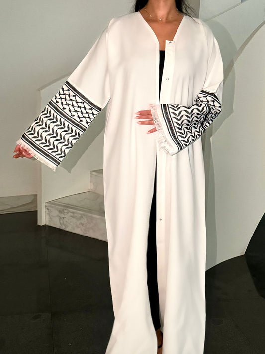 Abaya Amera White