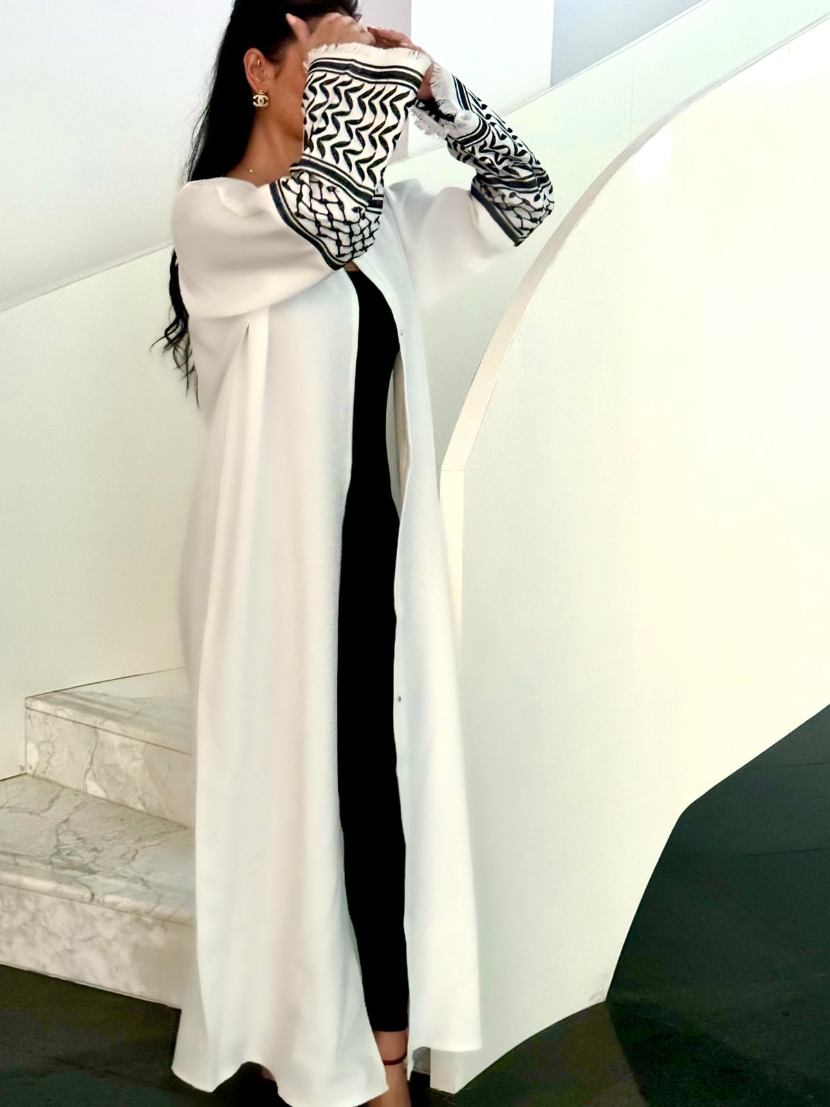 Abaya Amera White